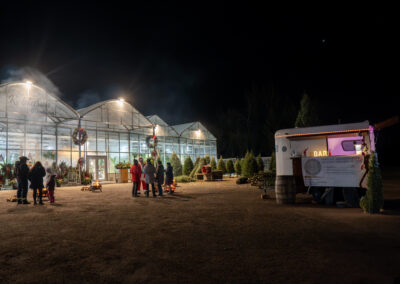 AC Celebrations set up outside Robinson's Greenhouse for the Christmas Market